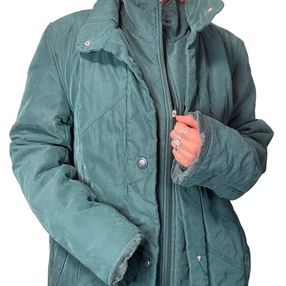 Vintage Winter Coat - Studio Works - Green Oversize Grunge - Size Large EUC - Picture 2 of 11